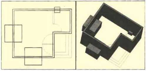 ব্যবহারিকঃ অটোক্যাডে (Auto CAD) এ এক কক্ষ বিশিষ্ট ইমারত এর 3D view অঙ্কন